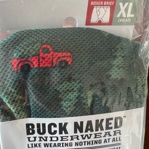 Buck Naked boxer briefs XL with red truck and tree